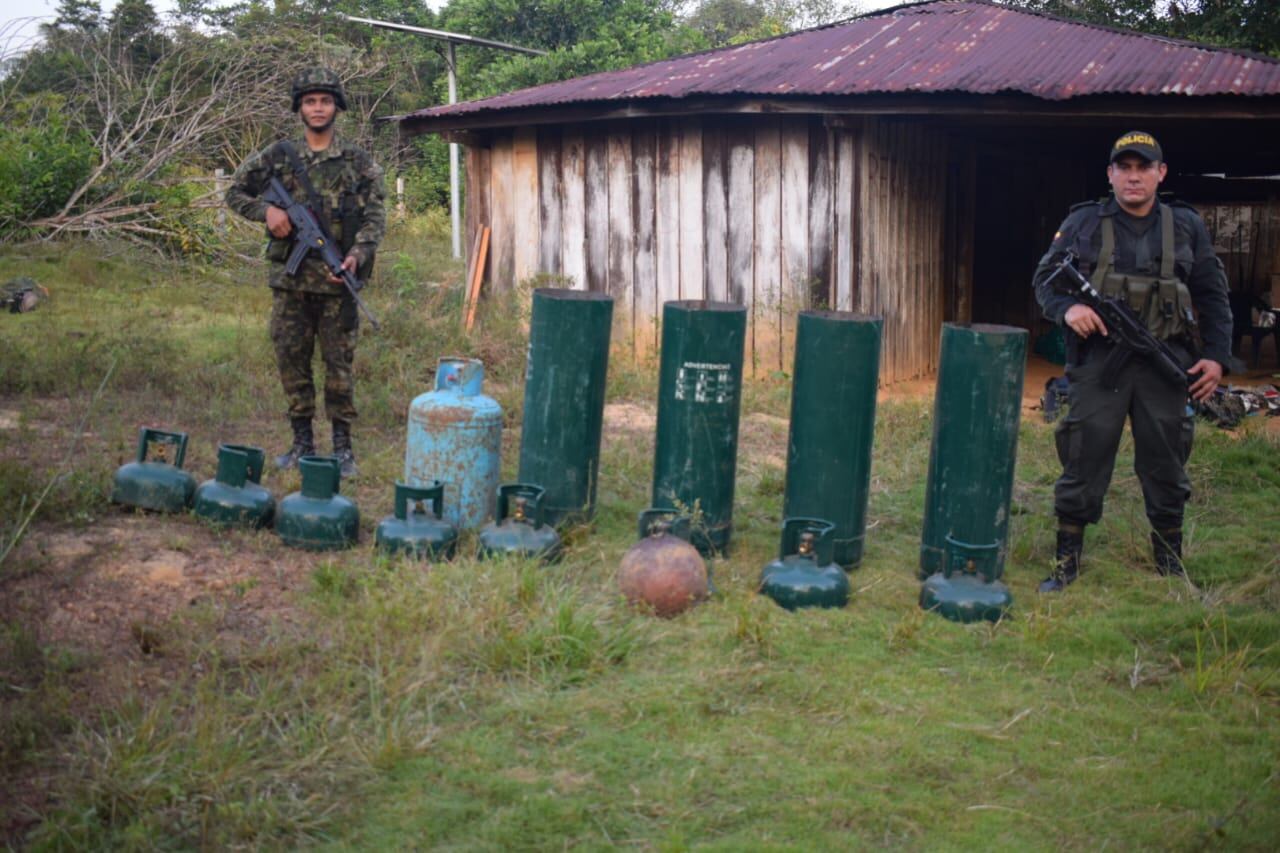 Explosivos incautados en San Jose del Guaviare. 
