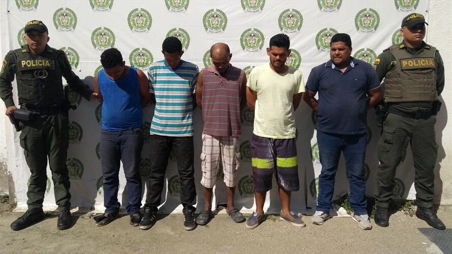 Policía en Santa Marta captura 5 personas tras hurtar un hostal . Foto: Policía Metropolitana