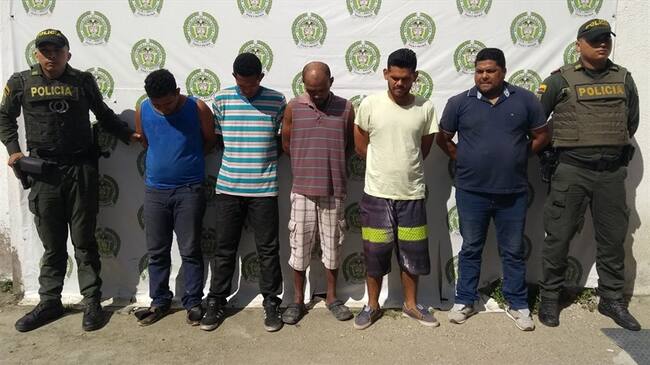 Policía en Santa Marta captura 5 personas tras hurtar un hostal . Foto: Policía Metropolitana