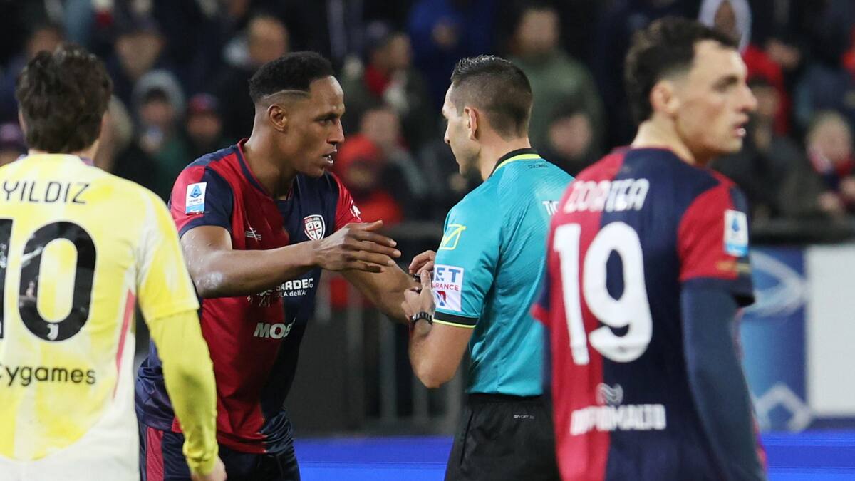 Juventus vence a Cagliari con error de Yerry Mina: así fue la jugada en Serie A