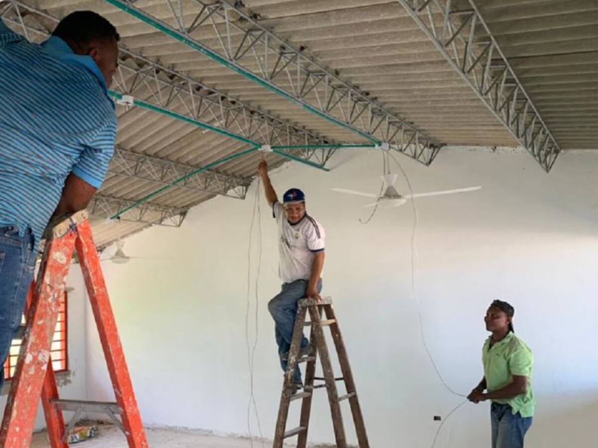 Terminan reparaciones a institución educativa en Clemencia, Bolívar