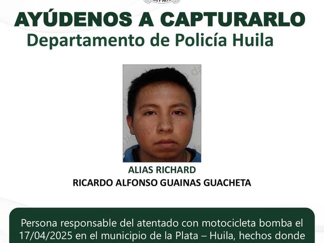 Policia ofrece $50 millones de pesos por información que conlleve a su captura