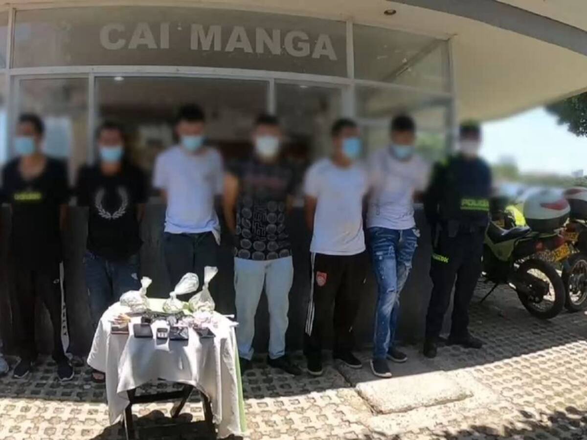 Capturaron a ocho hombres por atraco a un establecimiento en Cartagena