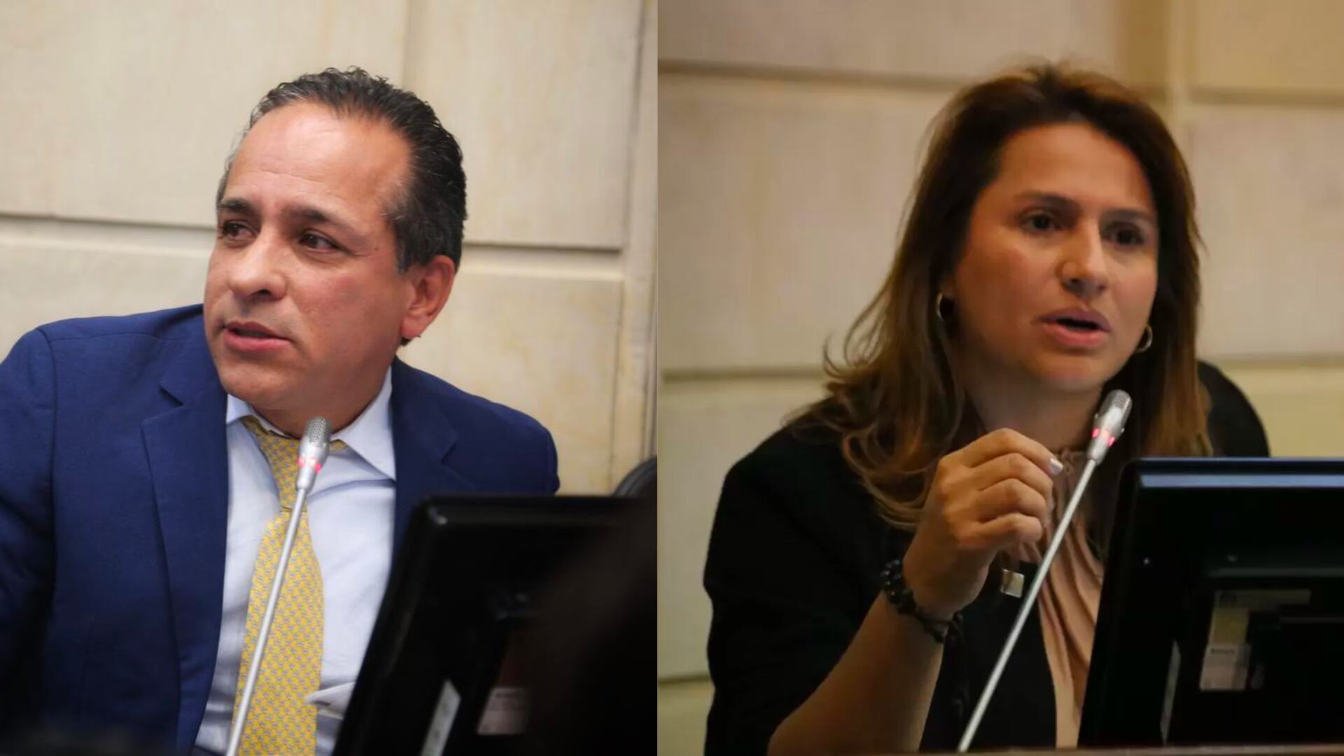 Senadores Paola Holguín y Alexander López