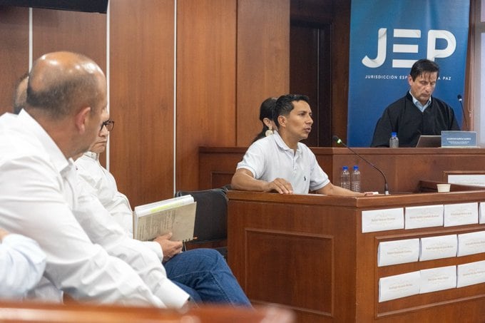 Audiencia sobre "falsos positivos" en el Quindío. Foto: Cortesía JEP