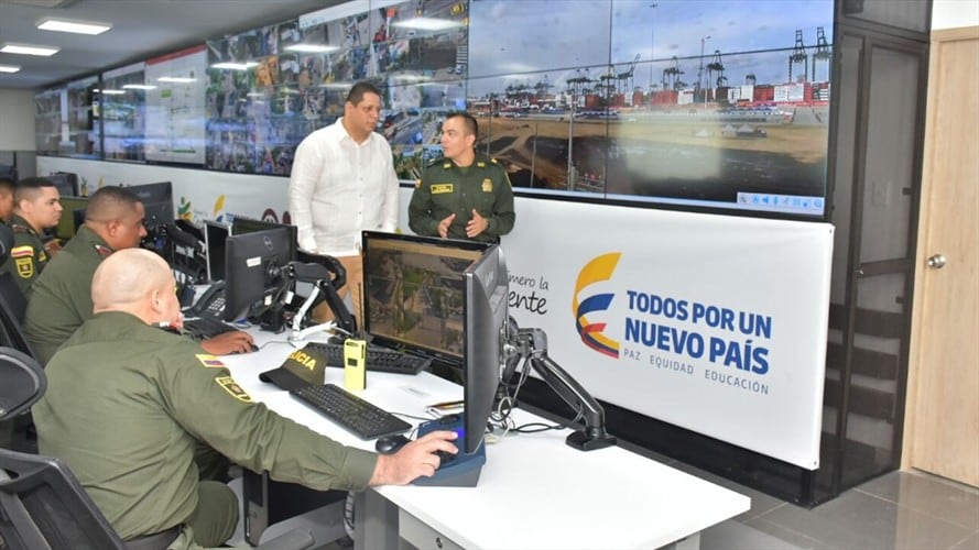 Ruta del papa Francisco en Cartagena será monitoreada con cámaras de vigilancia. Foto: Policía Metropolitana de Cartagena