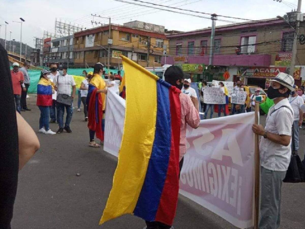 Comerciantes de la terminal en Cúcuta protestaron buscando apertura