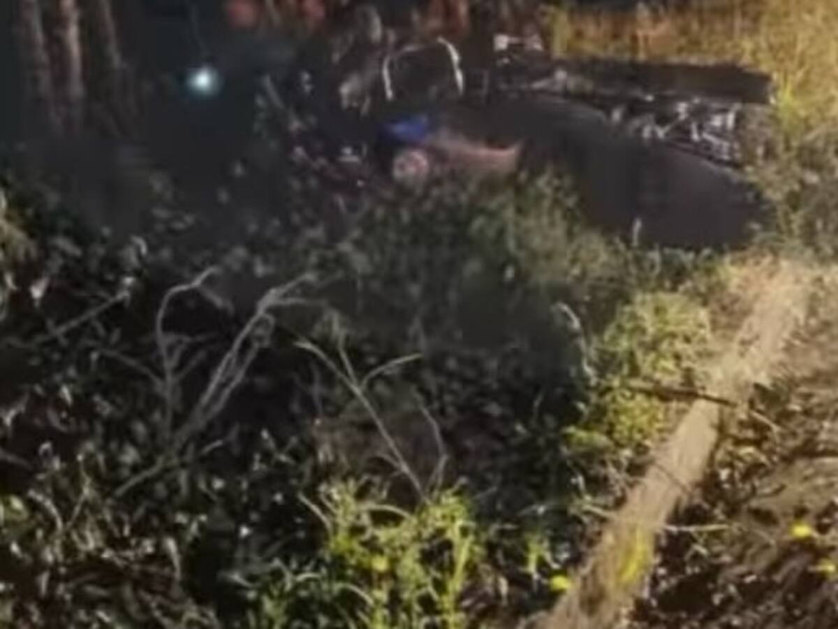 Fuerte accidente de tránsito en el occidente de Caldas, dejó dos personas heridas