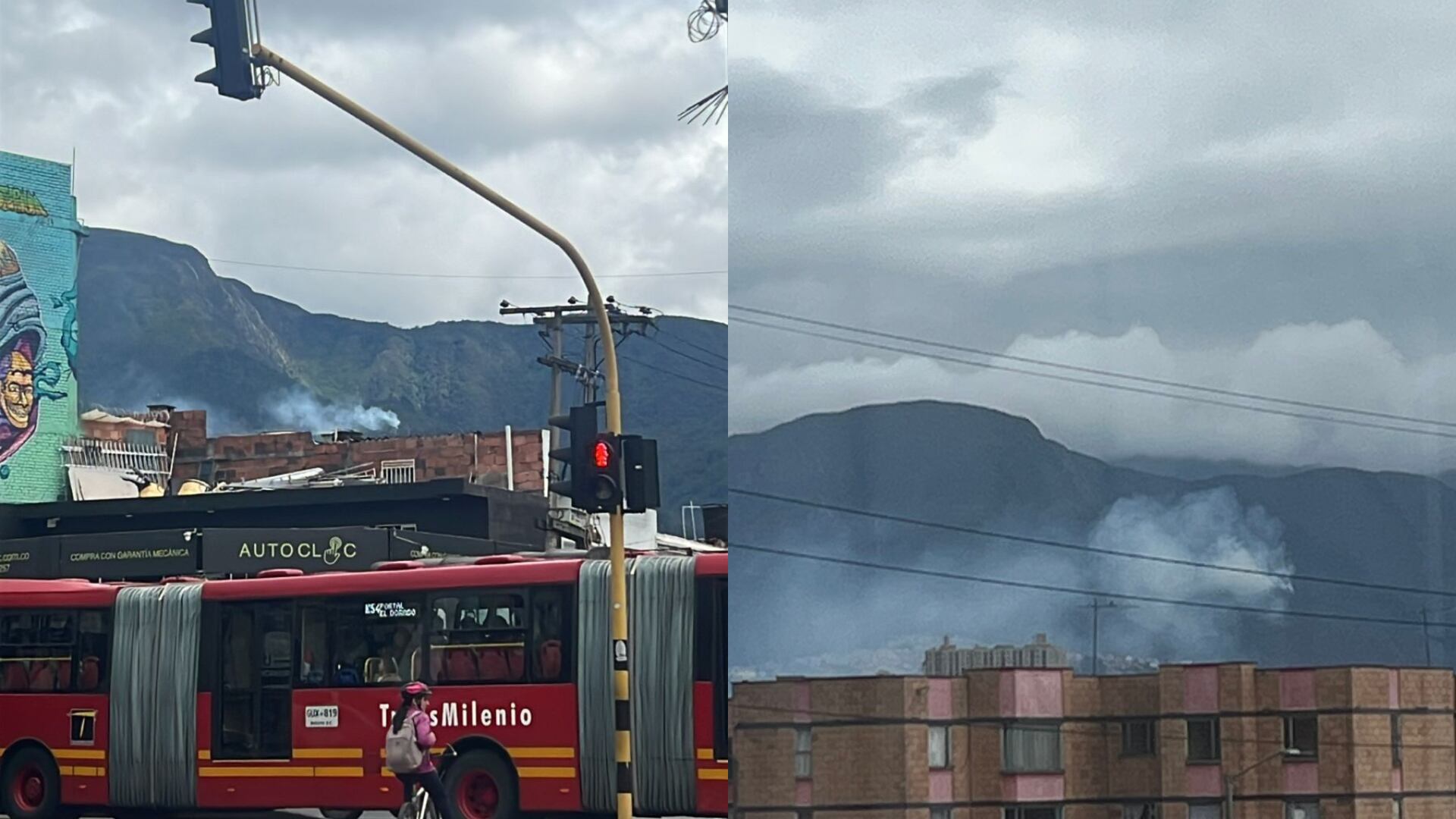 Incendio al sur de Bogotá