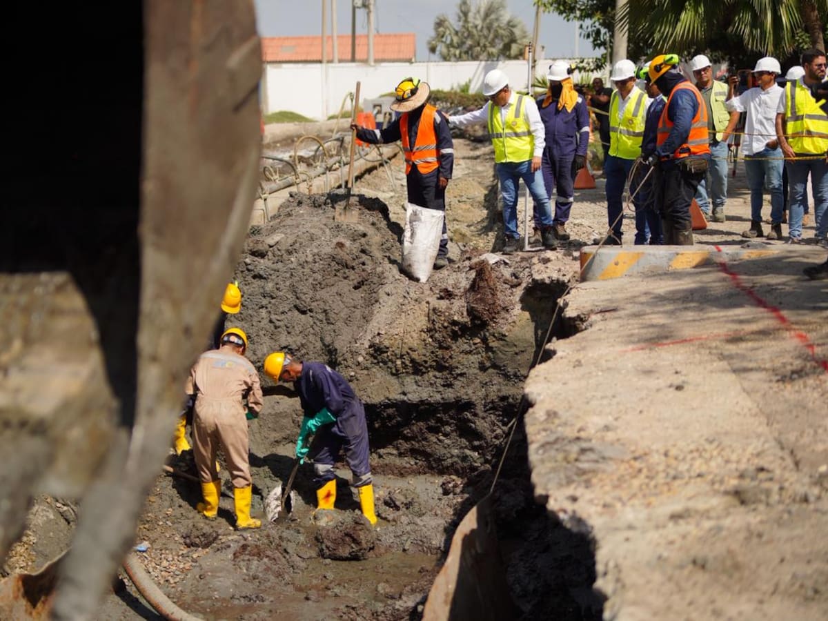 Empezó la solución de fondo: Bocagrande entró en fase clave para acabar con las inundaciones