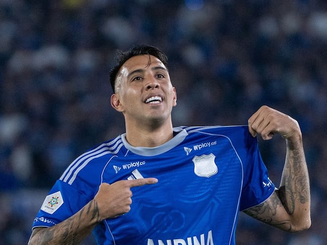 Rodrigo Contreras, delantero de Millonarios / Twitter: @MillosFCoficial.
