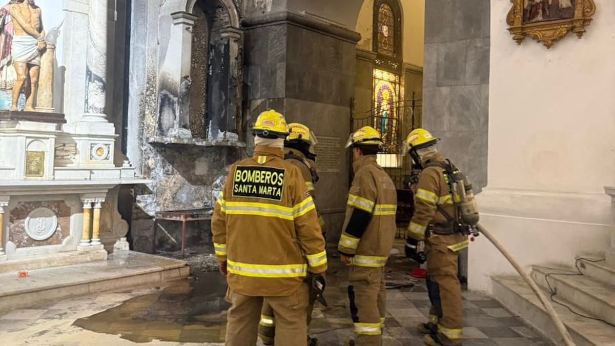 Incendio en la Catedral Basílica de Santa Marta fue controlado