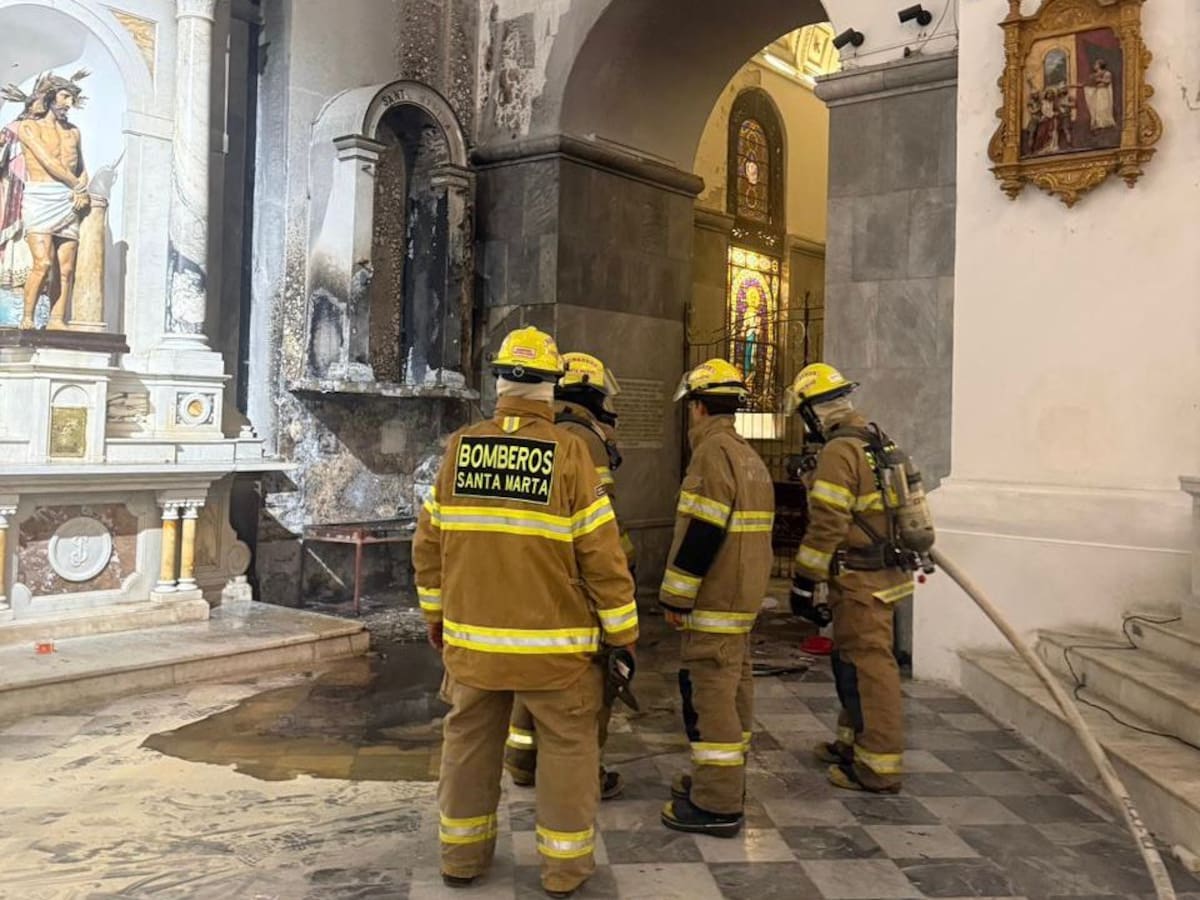 Incendio en la Catedral Basílica de Santa Marta fue controlado