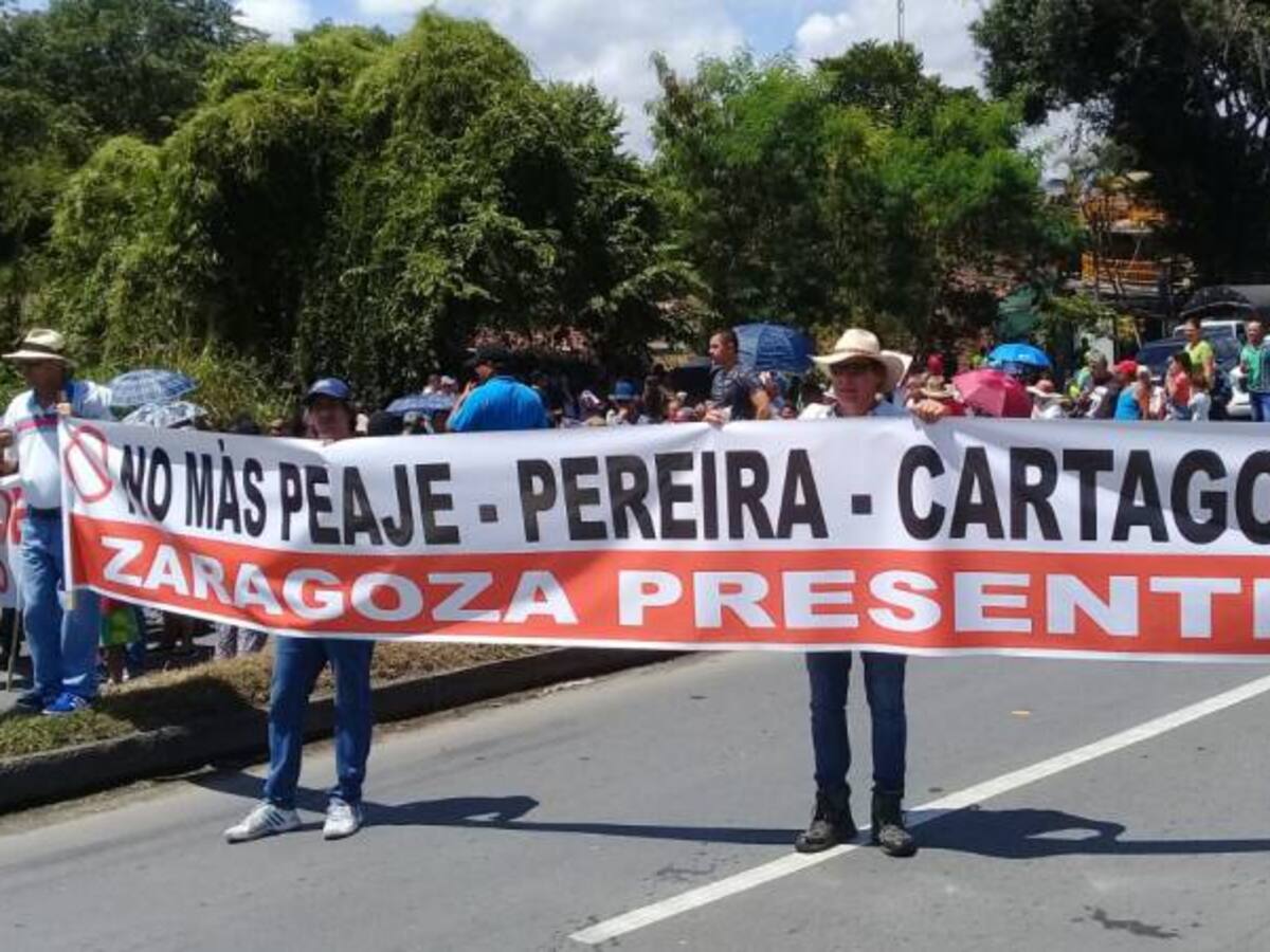 Nueva manifestación rechazando la concesión del peaje de Cartago