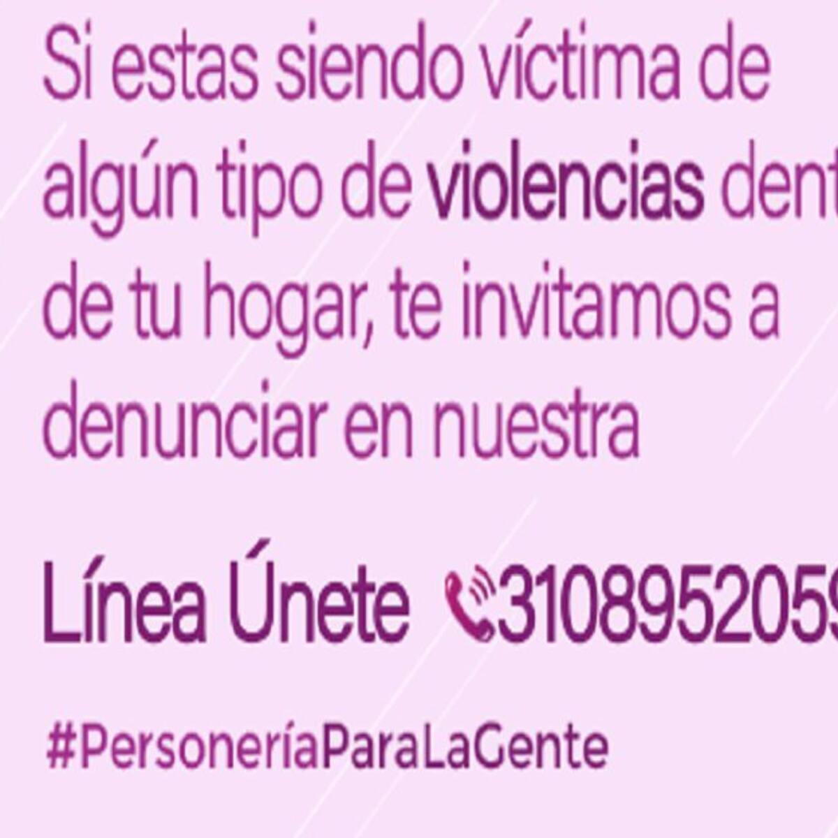 Personería habilita línea de atención para víctimas de violencia de género