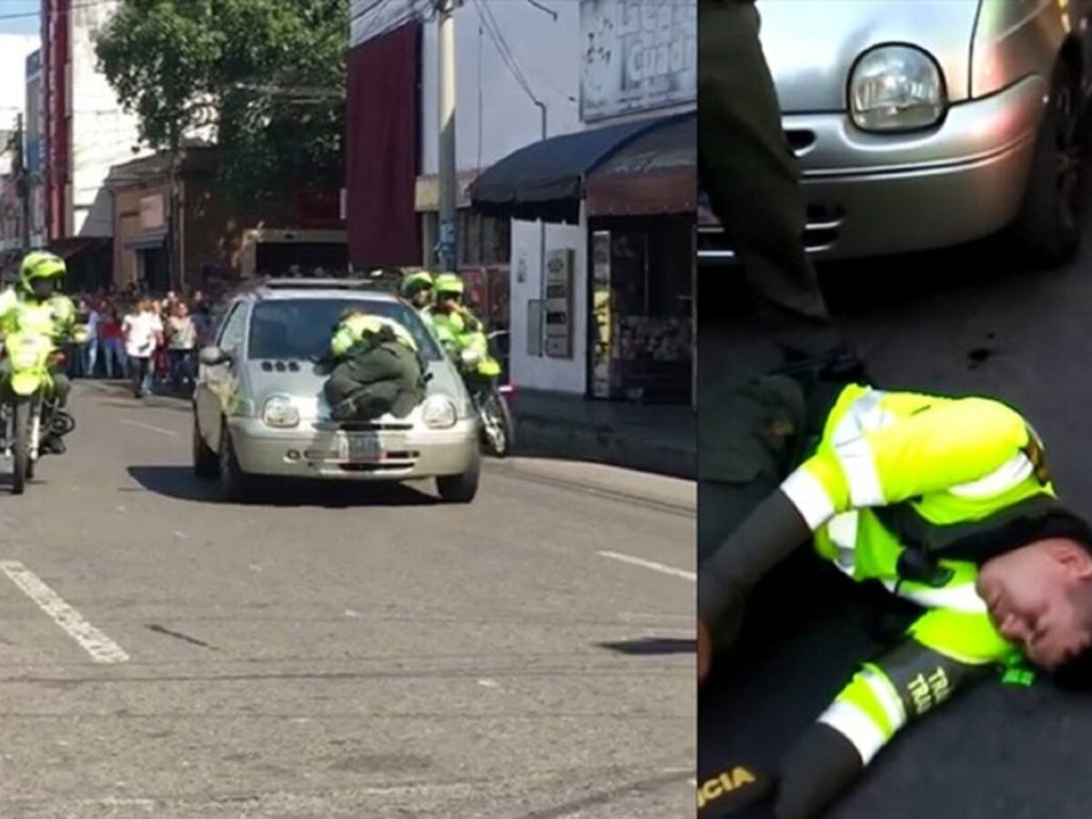 25 días de incapacidad para policía arrollado por mujer