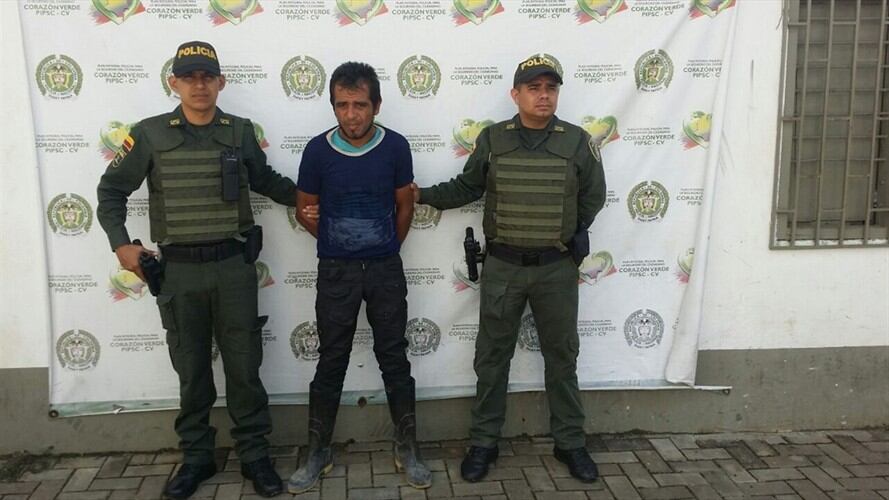 Captura de alias Carlos. Foto: Cortesía: prensa Policía de Córdoba