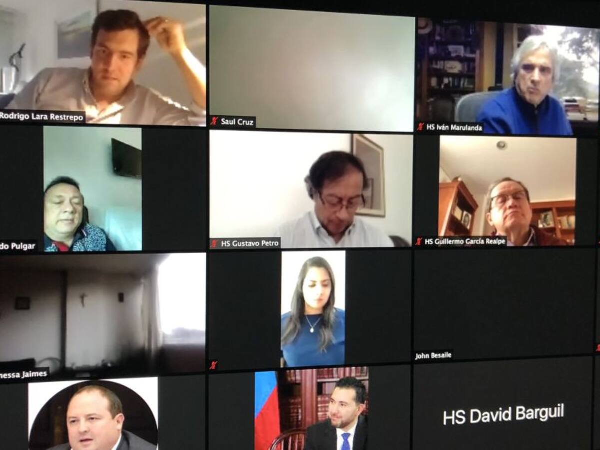 Con presencia de Gustavo Petro, empezaron sesiones virtuales del Senado