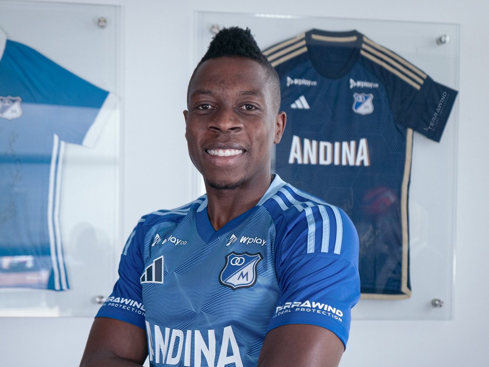 Helibelton Palacios, defensa de Millonarios / Twitter: @MillosFCoficial.