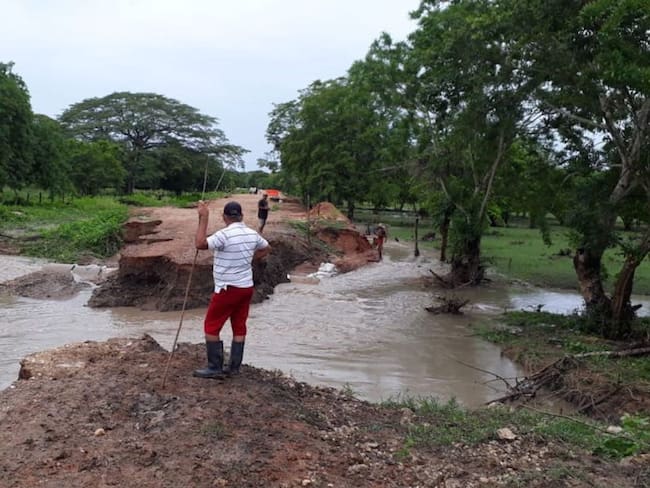 Comunidad de zona rural de Sincé, Sucre, quedó aislada por las lluvias