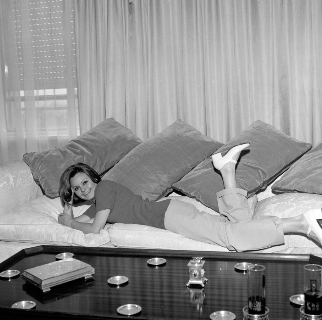 1969. Madrid, Spain Portrait of the singer Rocio Durcal in her house of Madrid.  (Photo by Gianni Ferrari/Cover/Getty Images)