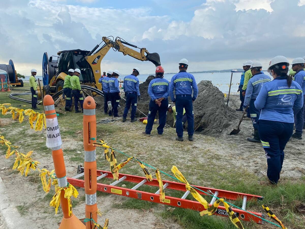 Así van los trabajos para modernizar líneas en sector turístico de Cartagena