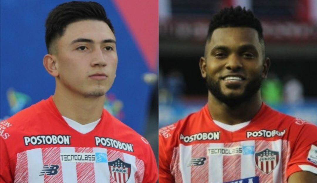 Fabián Ángel y Miguel Borja, futbolistas de Junior