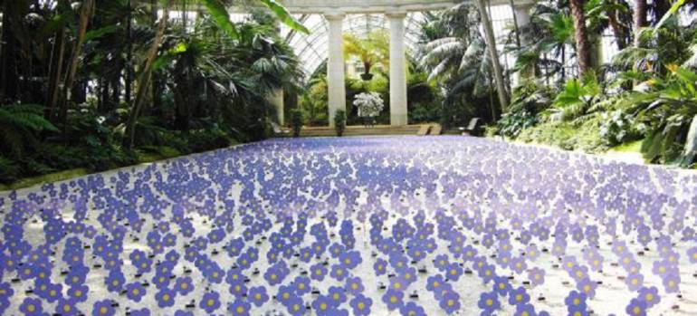 Jardín de flores danzantes.