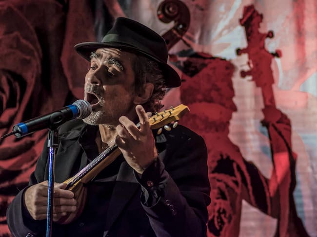 HOTEL PALATINO, ROMA, ITALIA, ITALY - 2017/04/08: Daniel Melingo "Anda Tour 2017" performs live at Hotel Palatino in Rome, Italy. (Photo by Fabrizio Sodani/Pacific Press/LightRocket via Getty Images)