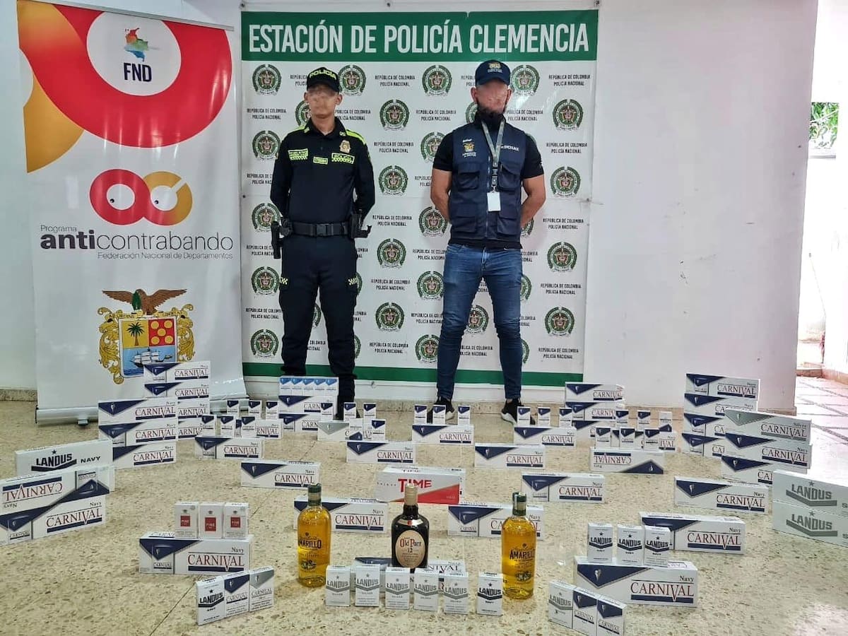 Gobernación y policía incautan licor y cigarrillos en Clemencia, Bolívar