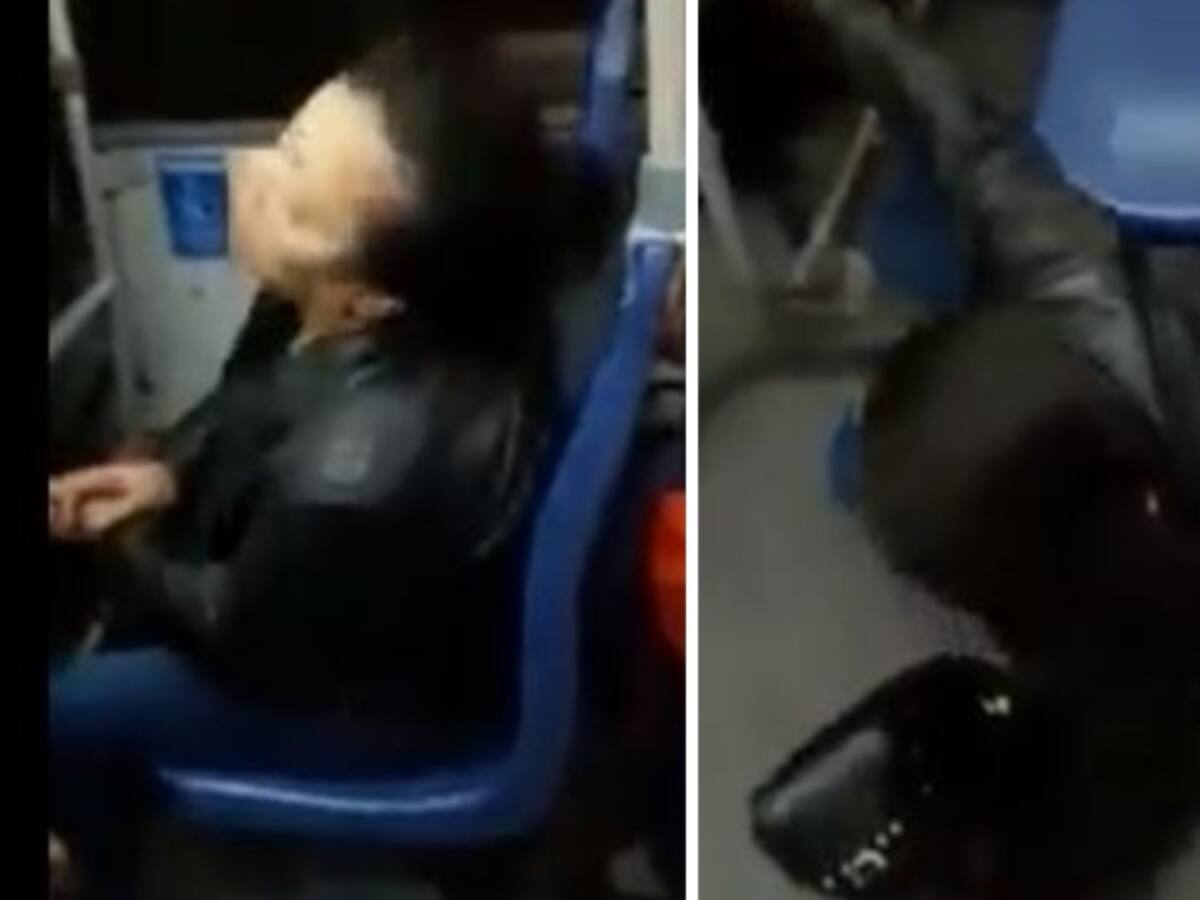Mujer dormida se cae de la silla de Transmilenio y se vuelve viral