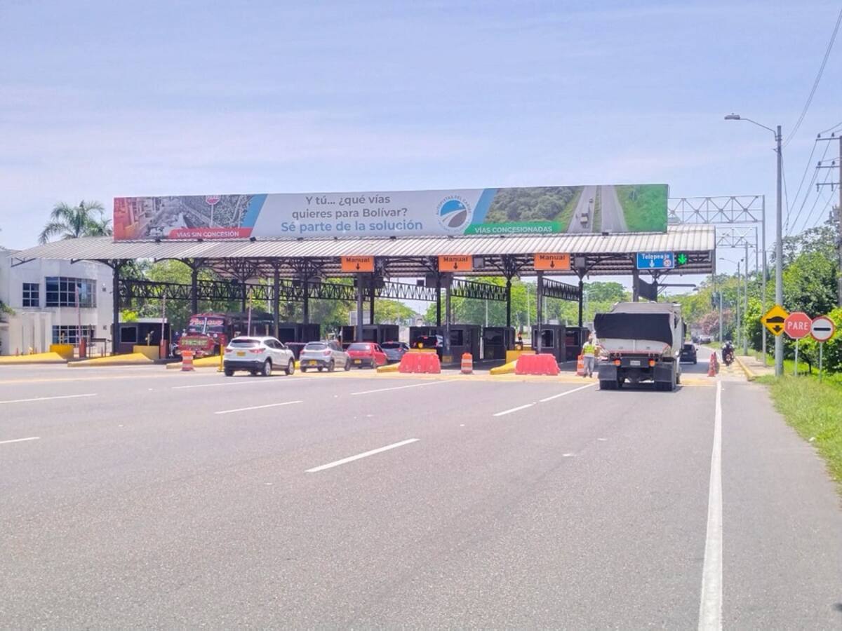 Levantarán talanqueras en peaje de Turbaco y en un mes debe haber una solución definitiva