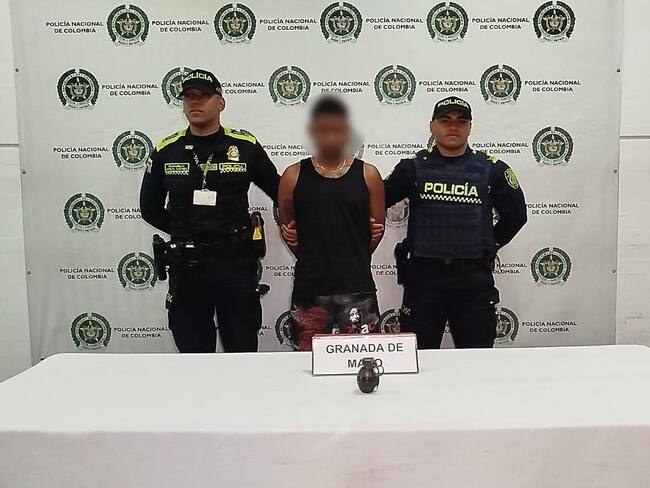 Capturan en Ciudad Bolívar a alias ‘Brayan’ con una granada de fragmentación