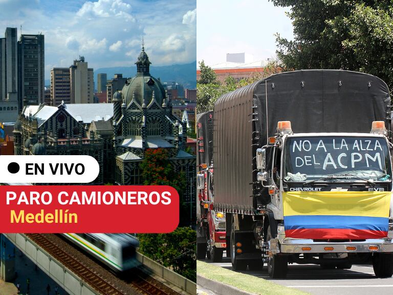 En vivo de la jornada del paro nacional de camioneros de Medellín (Fotos vía Getty Images)
