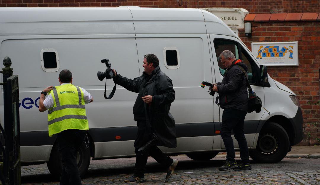 Benjamin Mendy llegando a la corte en septiembre de 2021
