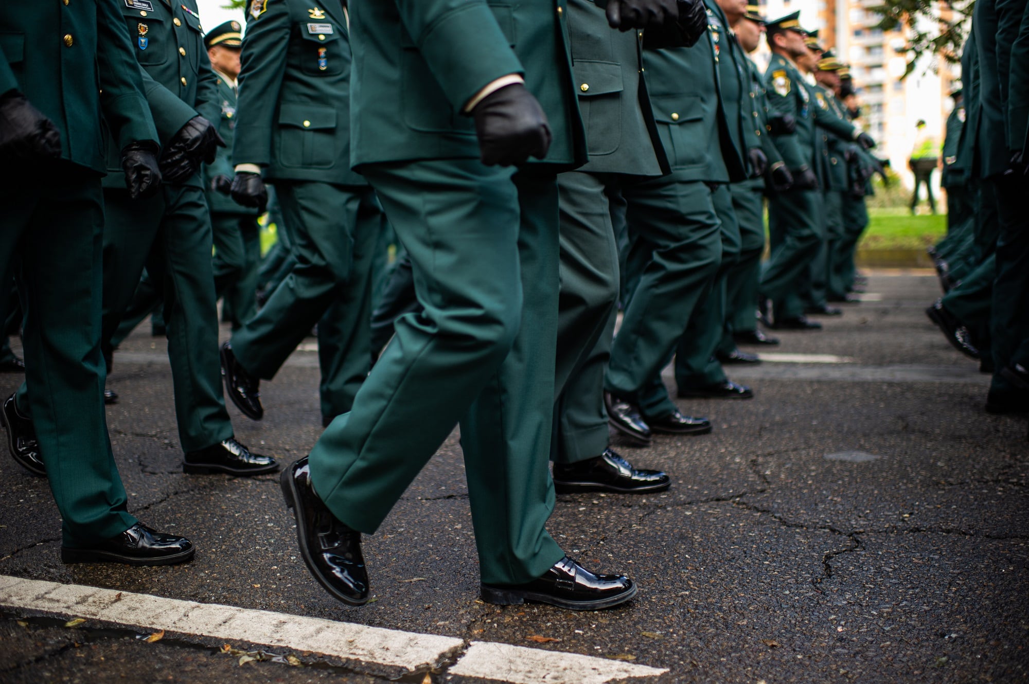 Oficiales del Ejército. (Photo by Sebastian Barros/NurPhoto via Getty Images)