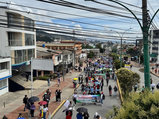 Este miércoles y jueves, habrá marchas en varias ciudades del departamento de Boyacá. Foto | Caracol Radio