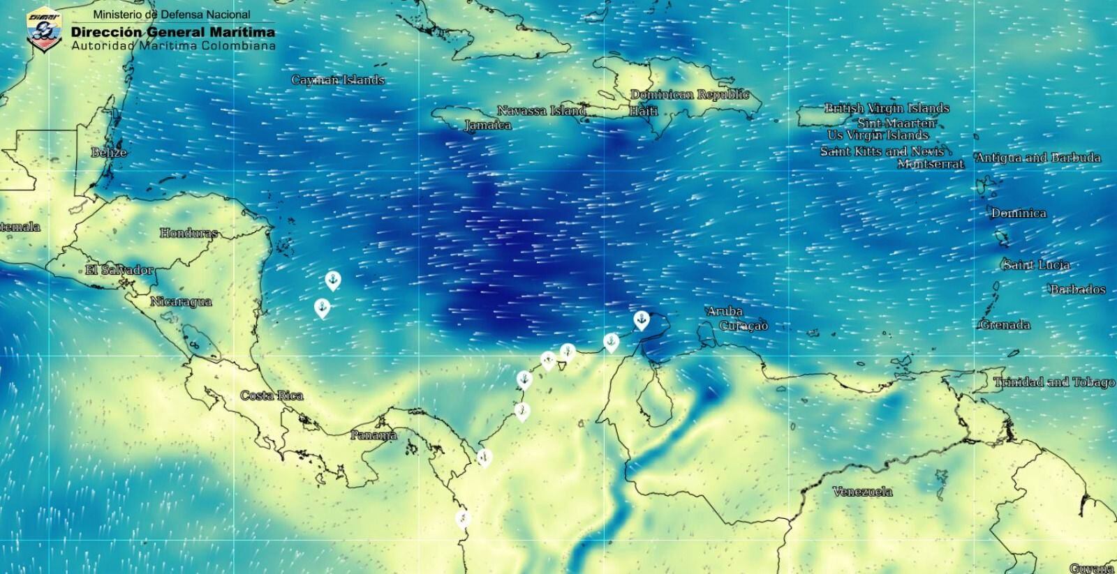 El resto de la semana se presentarán fuertes vientos y aumento del oleaje en el Mar Caribe