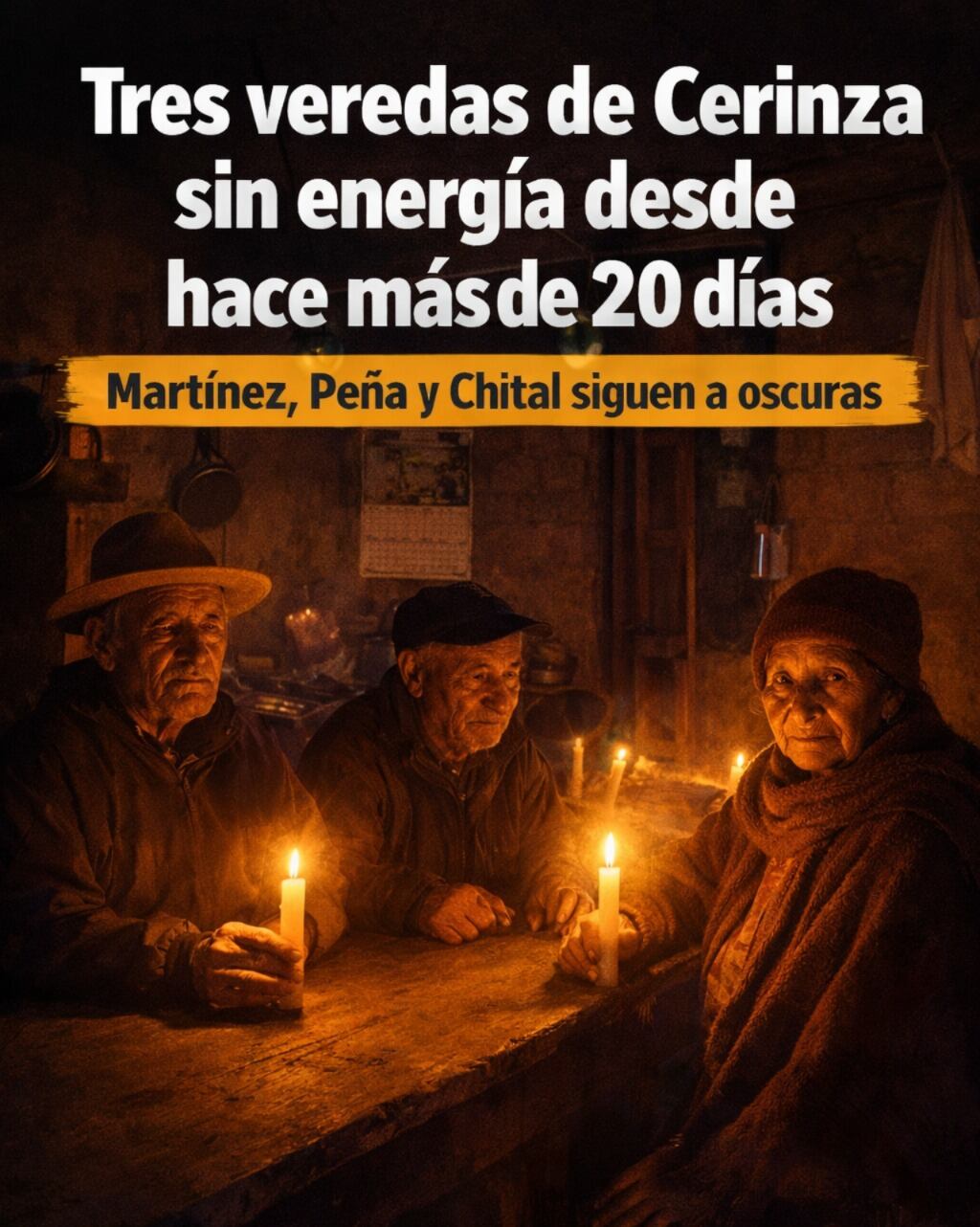 Habitantes de Martínez, Peña y Chital aseguran que la falla no ha sido atendida por la empresa