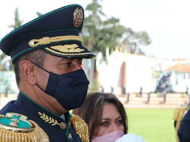 El Brigadier General Luis Carlos Hernández Aldana con el Presidente Duque