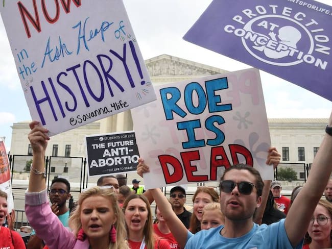 Manifestantes en contra de Roe v. Wade. Foto: Getty 