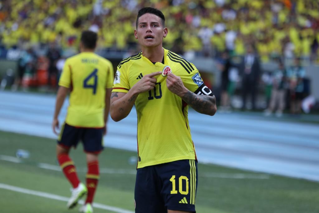 James Rodríguez con la Selección Colombia en Eliminatorias / Colprensa