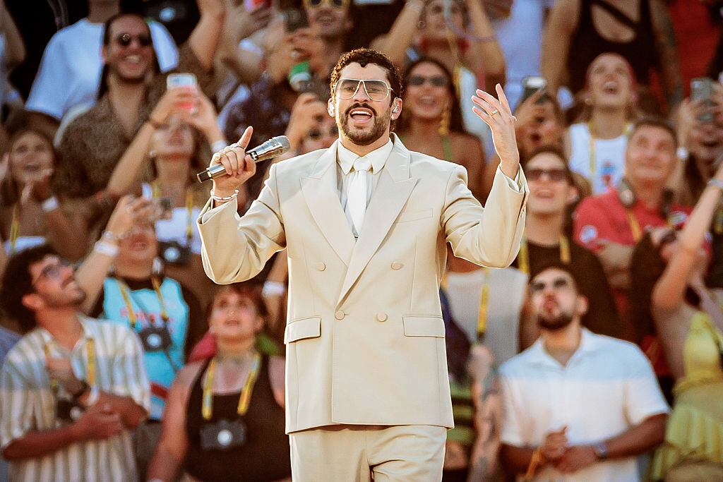 Bad Bunny en Italia. Foto: Getty