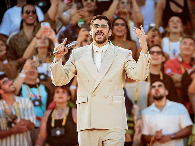 Bad Bunny en Italia. Foto: Getty