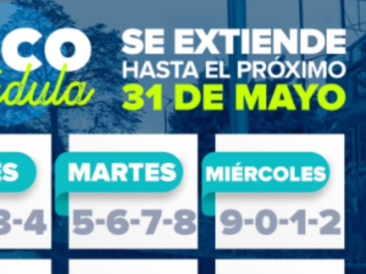 En Manizales extienden el pico y cédula hasta el próximo 31 de mayo