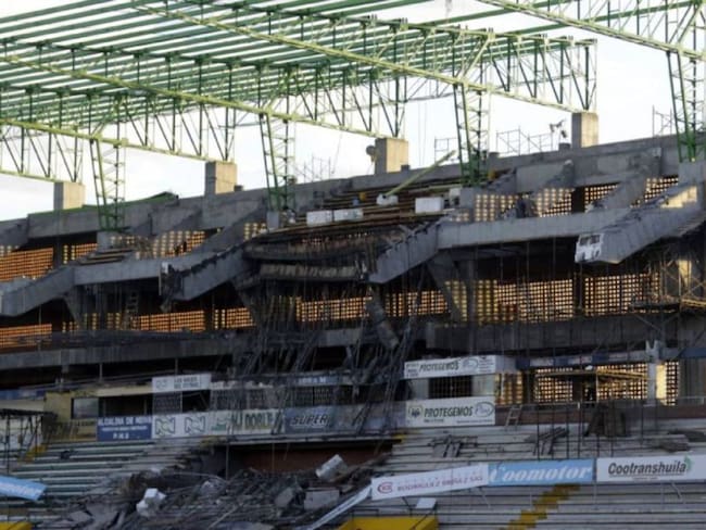 En un 80% avanzan las obras del estadio Guillermo Plazas Alcid.