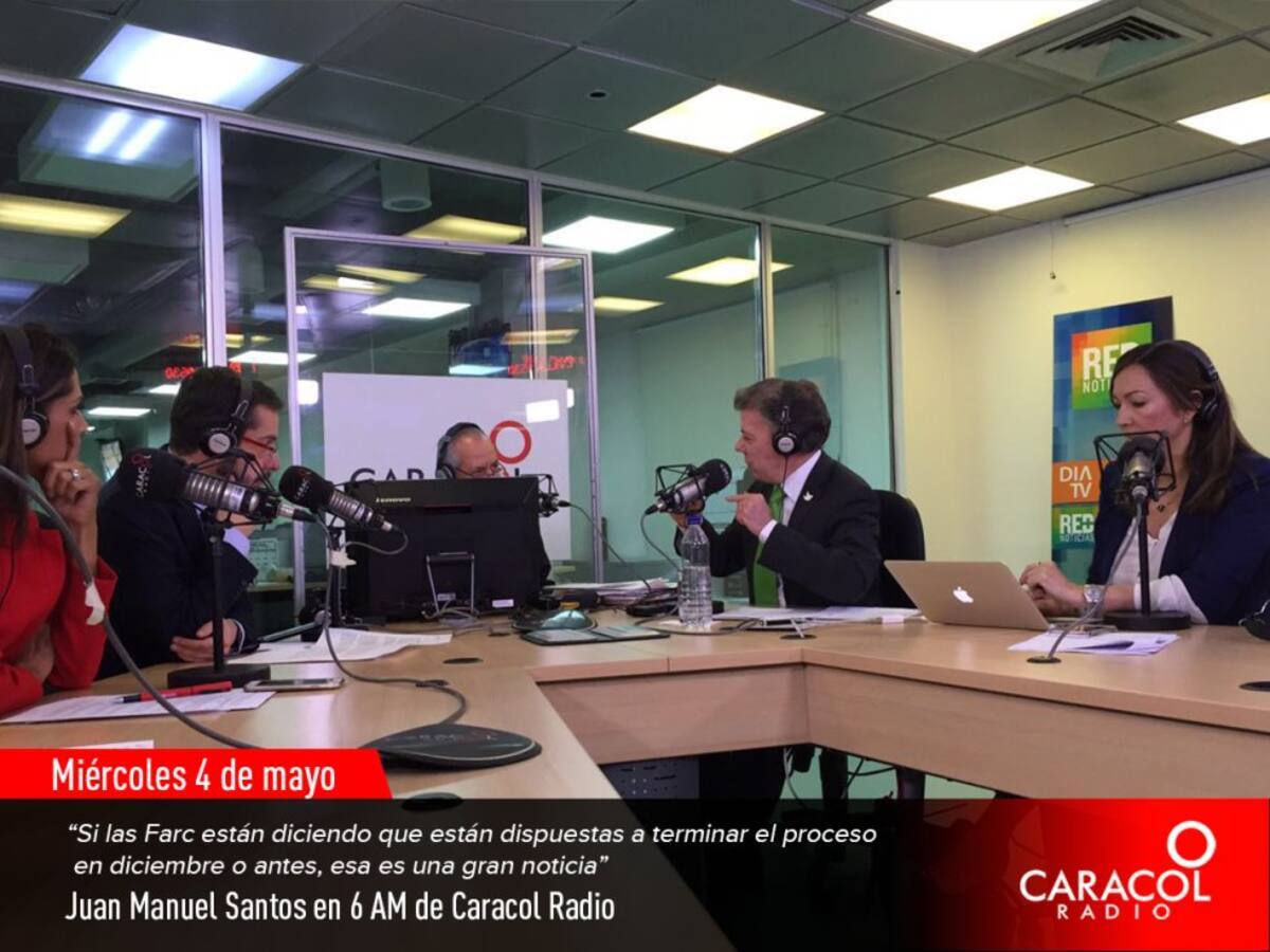 Uno de los temas centrales de la entrevista de Santos con 6 AM fue el proceso de paz que se está discutiendo en Cuba.