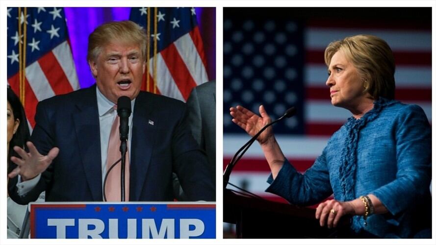 Hillary Clinton y Donald Trump, candidatos a la presidencia de los Estados Unidos. Foto: Agencia EFE