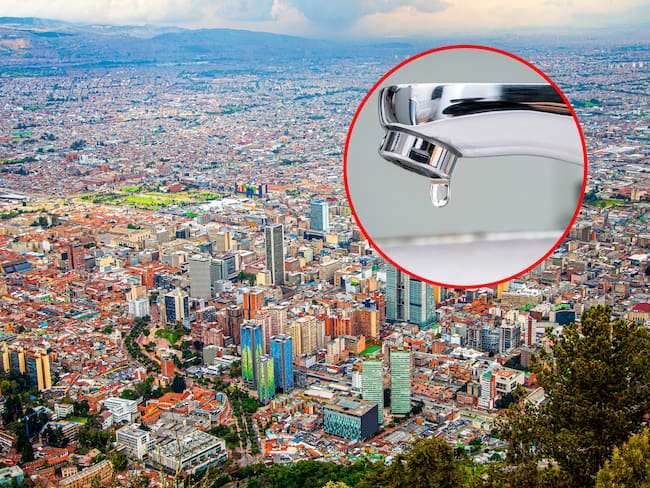 Panorámica de Bogotá y corte de agua. Fotos: Getty Images