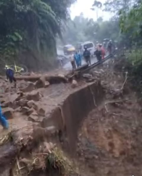 En la antigua vía a Guadalupe. Foto Redes Sociales.